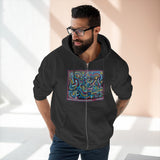 What Lurks Beneath The Surface Unisex Premium Full Zip Hoodie