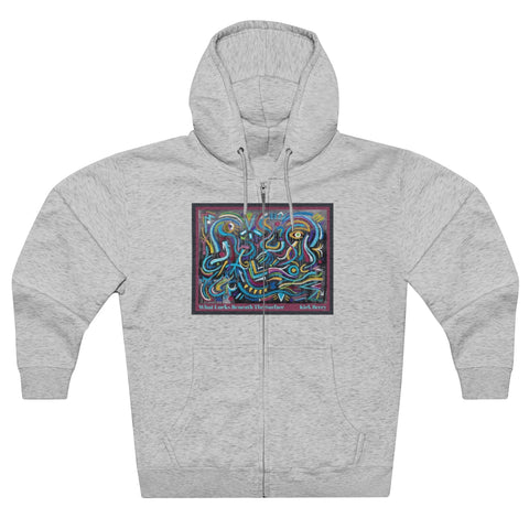 What Lurks Beneath The Surface Unisex Premium Full Zip Hoodie